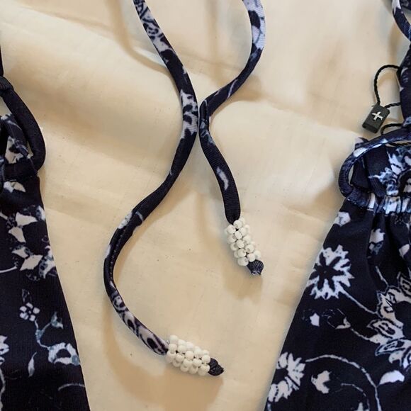 Tavik triangle swim top Medina evening blue Size S New - Picture 3 of 6